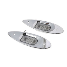 Огни бортовые светодиодные Easterner 2шт. красный и зеленый, нерж. (C91012)